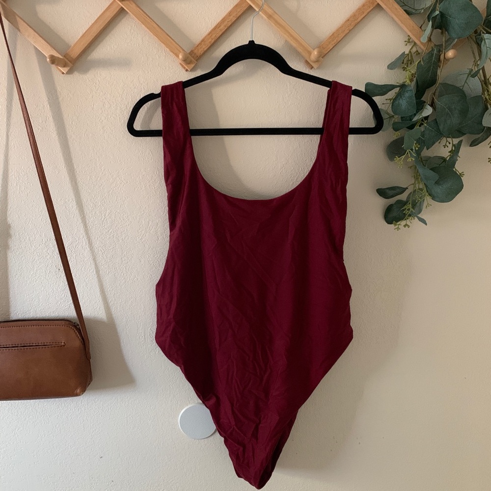 Aerie Burgundy One Piece Swimsuit